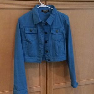 Adorable Cropped Turquoise colored Jacket